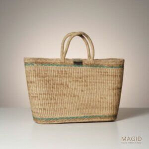 Vintage Magid Handmade Italian Woven Straw Tote